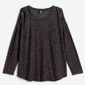Sweater top - Lattice shoulder cozy top